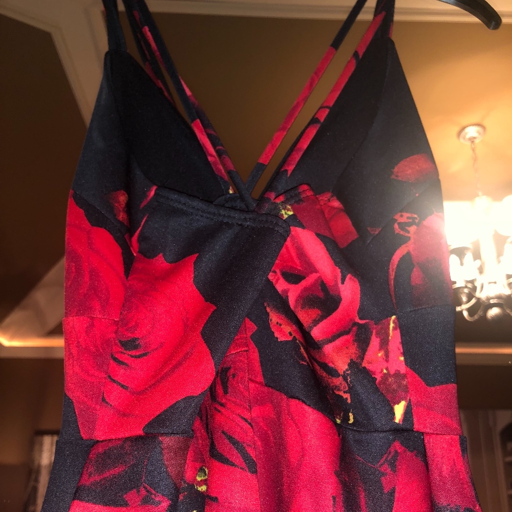 FLORAL COCKTAIL DRESS - Picture 3 of 4